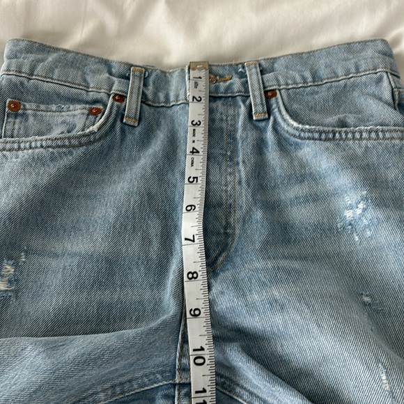 AGOLDE Jamie High Rise Classic Jeans Distressed Ever More Size 24 Light Wash - Picture 12 of 14